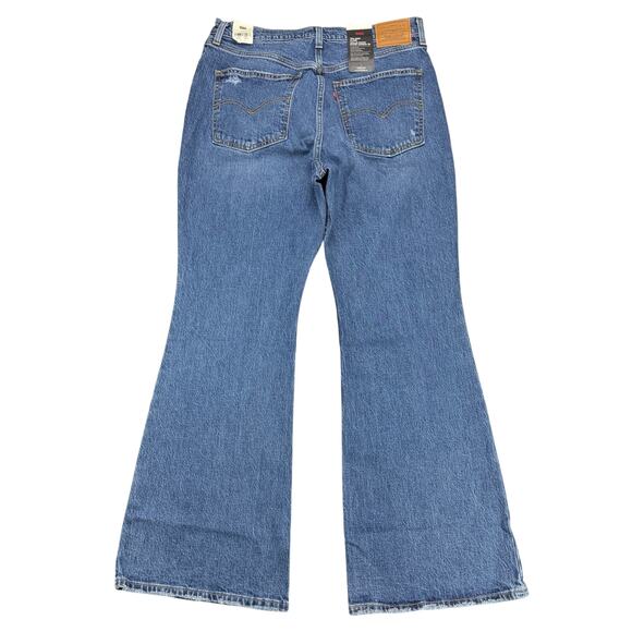 NWT LEVI'S Premium 70's High Flare Women's Jeans Sz 32 Take It Out - Picture 5 of 11